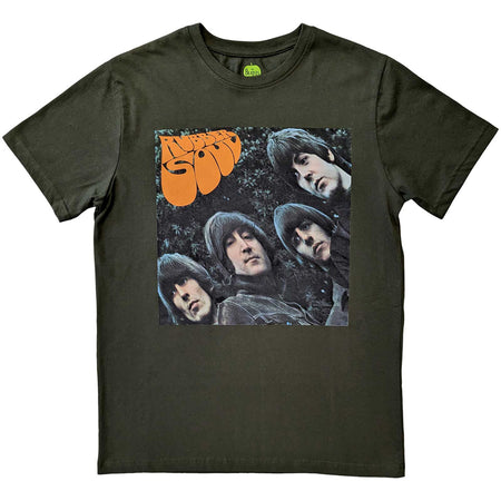 The Beatles - Rubber Soul Album Cover - Green T-shirt
