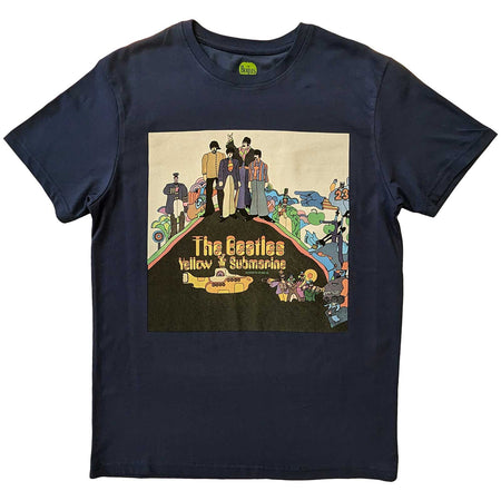 The Beatles - Yellow Submarine Album Cover - Denim Blue T-shirt