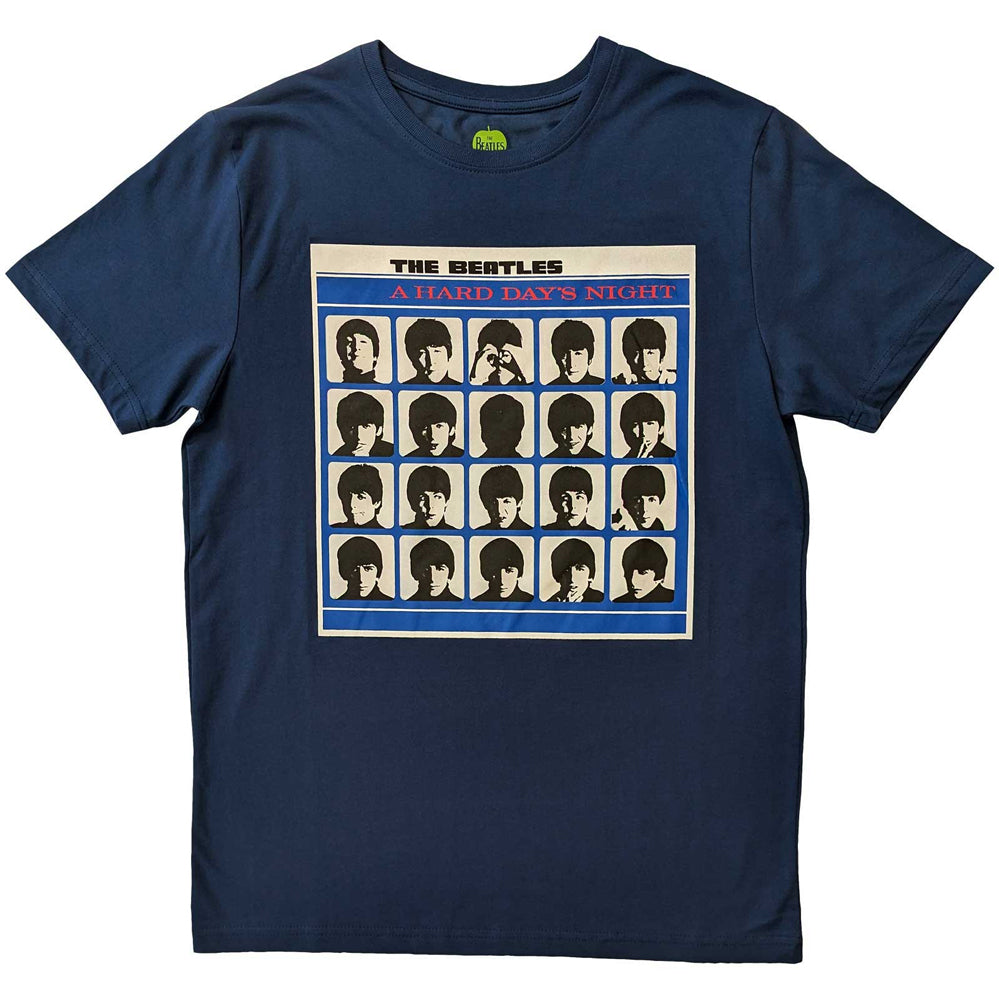 The Beatles - A Hard Day's Night Album Cover - Denim Blue T-shirt