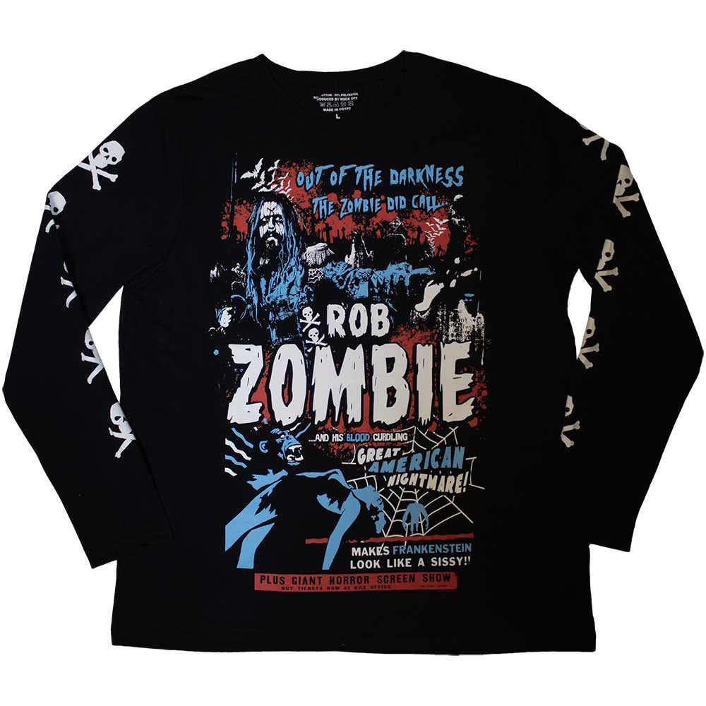 Rob Zombie - Zombie Call - Long Sleeve Black t-shirt