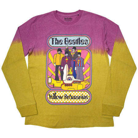 The Beatles - Yellow Submarine Band Frame - Long Sleeve  Dye Wash t-shirt
