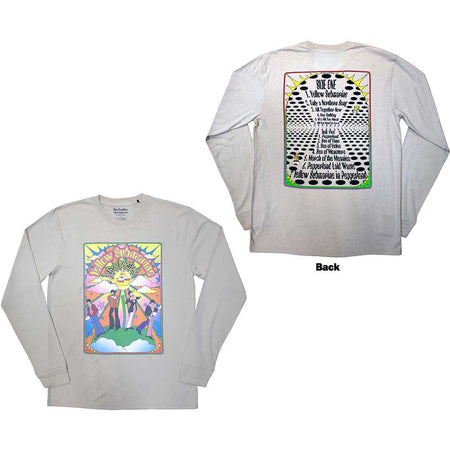 The Beatles - Yellow Submarine Tracklist - Long Sleeve  Sand t-shirt