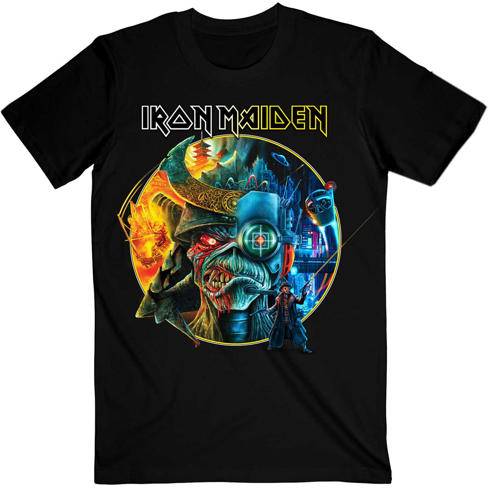 Iron Maiden - The Future Past Tour '23 Circle Art - Black T-shirt