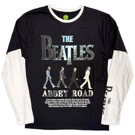 The Beatles - Abbey Road Infill - Black & White Layered Longsleeve  t-shirt