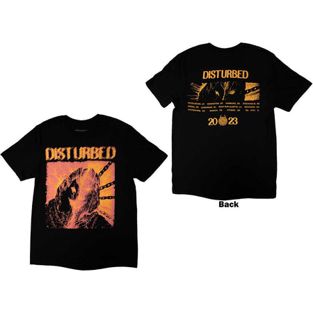 Disturbed - European Tour 2023 Split Face - Black t-shirt