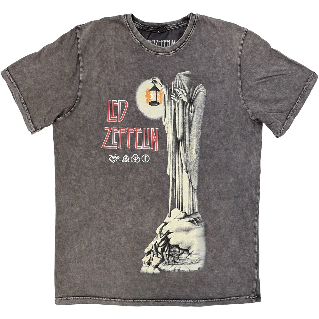 Led Zeppelin - Hermit - Charcoal Grey Stone Wash  t-shirt
