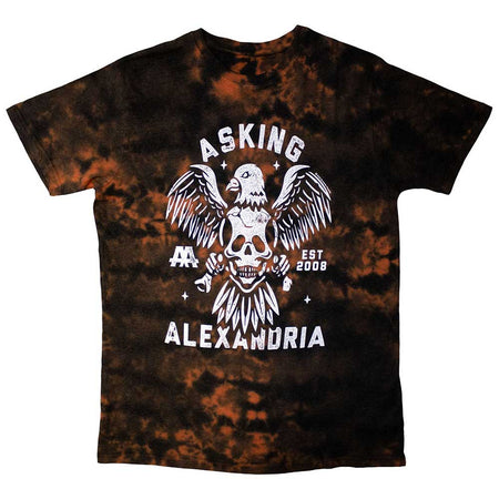 Asking Alexandria - Eagle Skull - Red Dye Wash  t-shirt