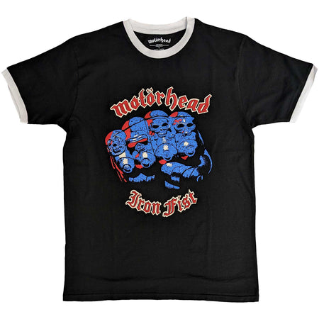 Motorhead - Iron Fist - Black Ringer  t-shirt