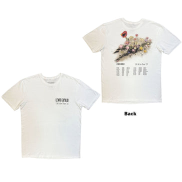 Lewis Capaldi - Flowers UK Tour '25 - White t-shirt