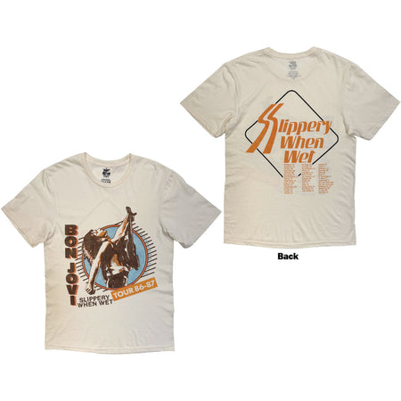 Bon Jovi - Slippery When Wet Tour  86-87 - Sand t-shirt