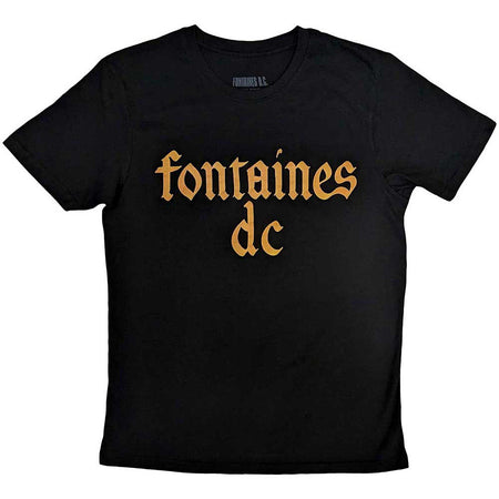 Fontaines D.C. - Gothic Logo - Black T-shirt