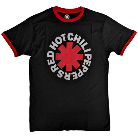 Red Hot Chili Peppers - Classic Asterisk  -  Black Ringer t-shirt