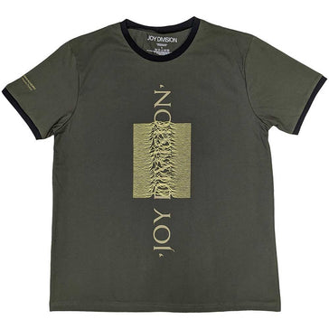 Joy Division - Blended Pulse - Khaki Green Ringer t-shirt