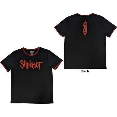 Slipknot - Logo with Backprint - Black Ringer t-shirt