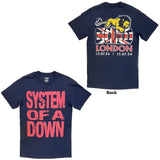 System Of A Down - London Event UJ Tour '26 - Navy Blue t-shirt