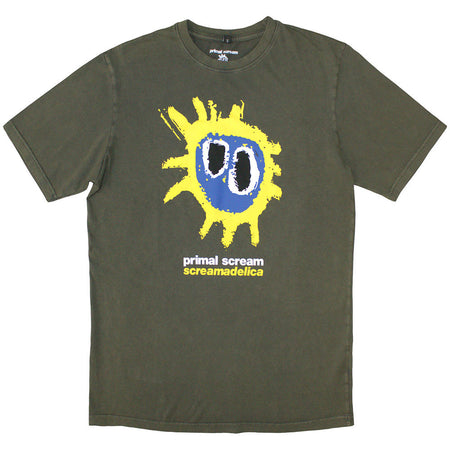 Primal Scream - Screamadelica - Green Stone Wash t-shirt