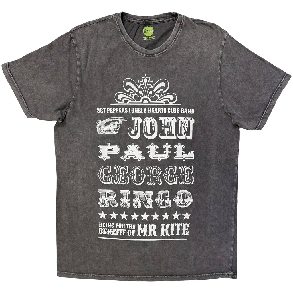 The Beatles - Mr Kite - Charcoal Grey Stone Wash  t-shirt