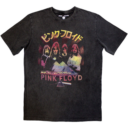 Pink Floyd - Japan Poster - Charcoal Grey Stone Wash t-shirt