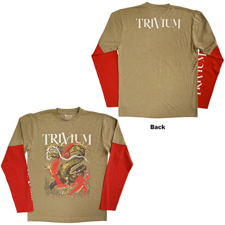 Trivium - Kirisute Gomen - Layered Green and Red Long Sleeve  t-shirt
