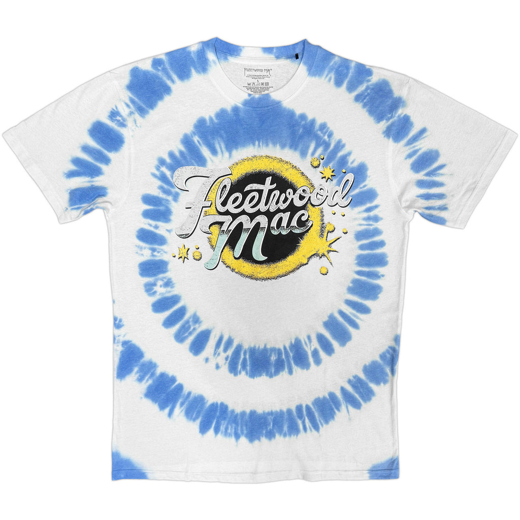 Fleetwood Mac - Logo Swirl - White Dye Wash t-shirt
