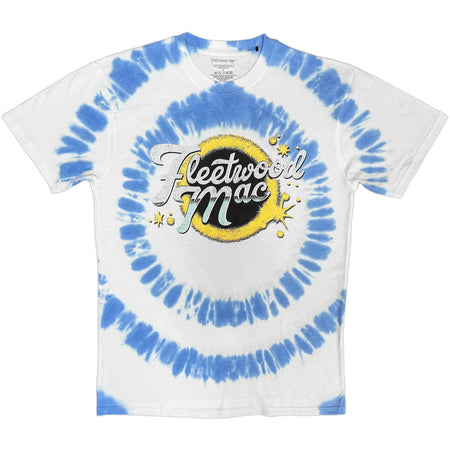Fleetwood Mac - Logo Swirl - White Dye Wash t-shirt