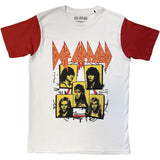 Def Leppard - Band Frame - Red and White Raglan Baseball Jersey t-shirt