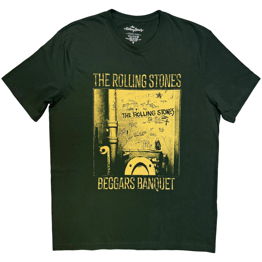 The Rolling Stones -Beggars Banquet Toilet - Green  t-shirt