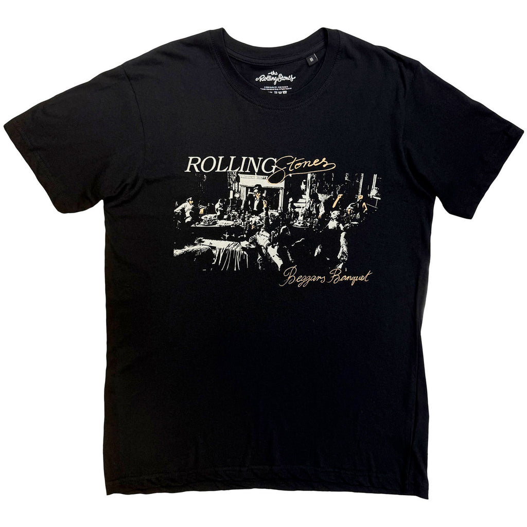 The Rolling Stones -Beggars Banquet Script- Black  t-shirt