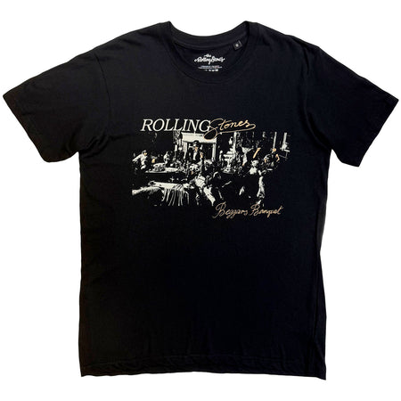 The Rolling Stones -Beggars Banquet Script- Black  t-shirt