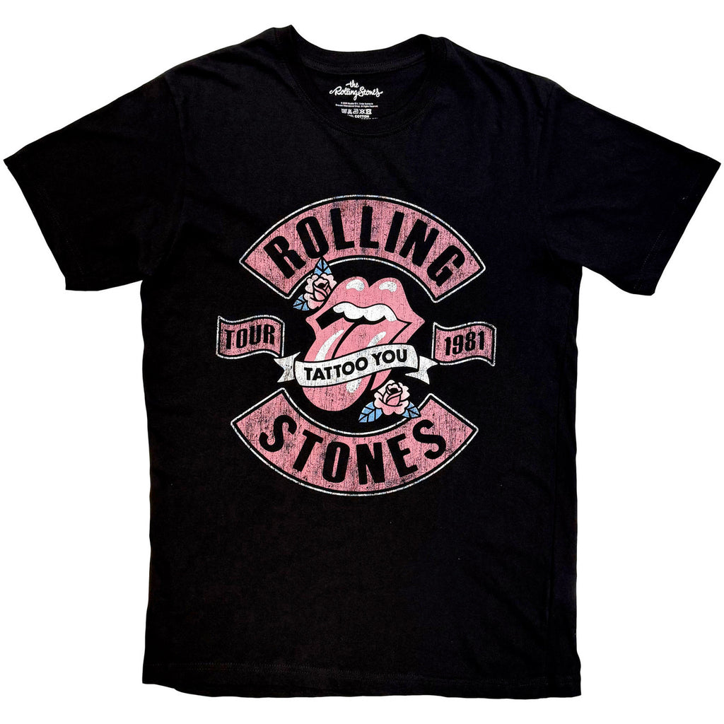 The Rolling Stones - Tour 1981 Tattoo You - Black  t-shirt