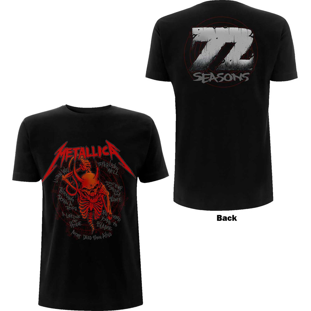 Metallica - Skull Screaming Red 72 Seasons - Black t-shirt