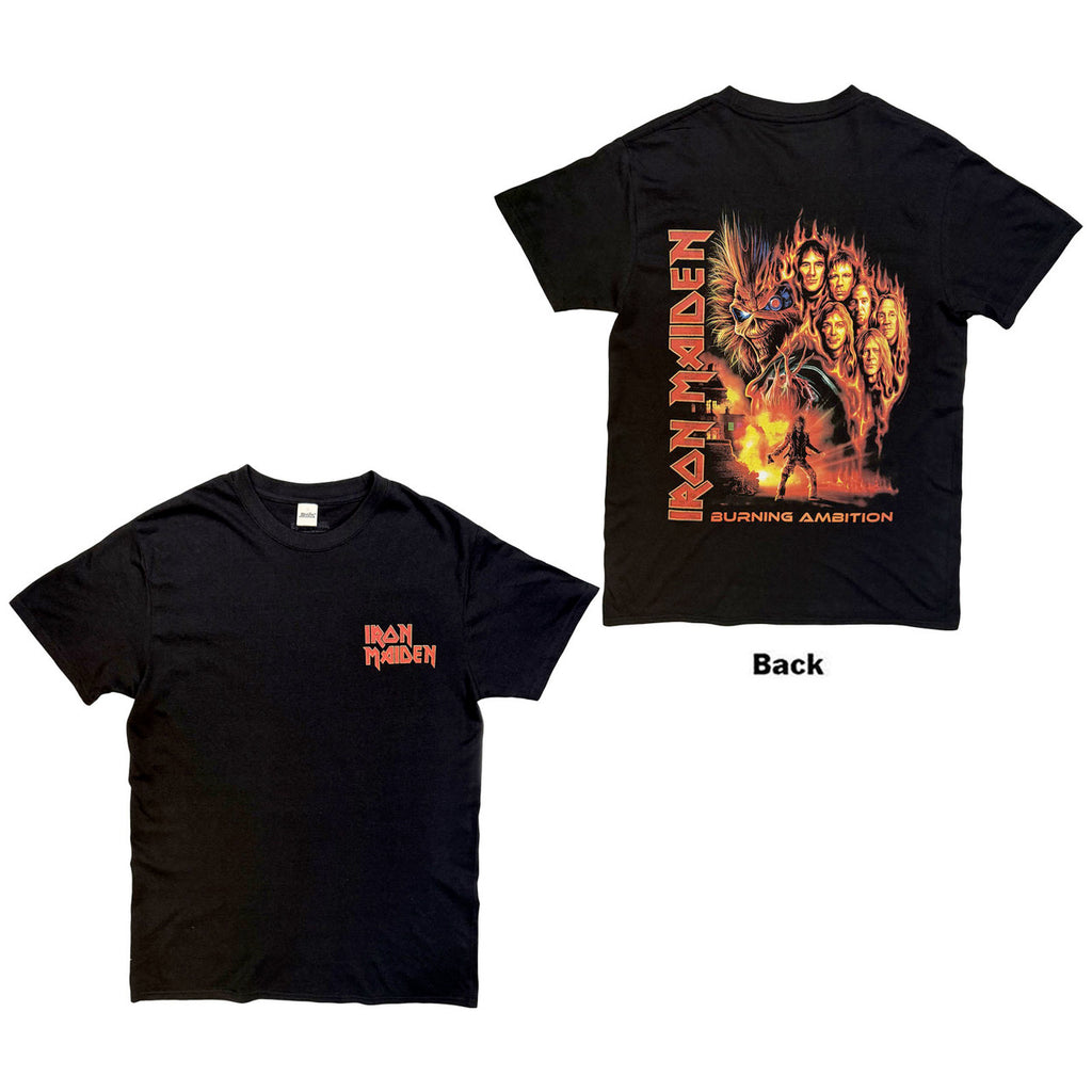 Iron Maiden - Burning Ambition Pocket logo - Black t-shirt