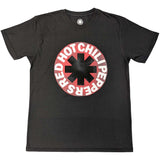 Red Hot Chili Peppers - Eco-Tee-Red Circle Asterisk - Grey T-shirt