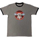 Van Halen - Circle Logo - Grey & Black Ringer T-shirt