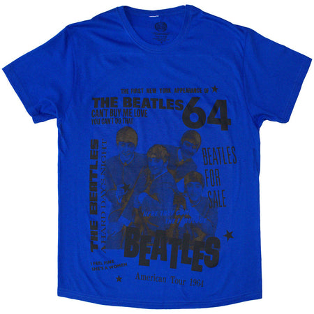 The Beatles -  1964 - Blue  t-shirt