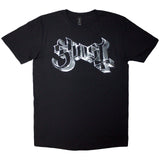 Ghost - Chrome Logo - Black  T-shirt