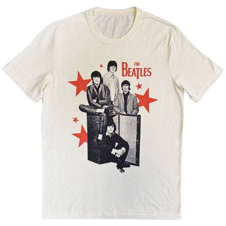 The Beatles - Red Stars - Natural t-shirt