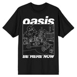 Oasis - Be Here Now Line Drawing - Black t-shirt