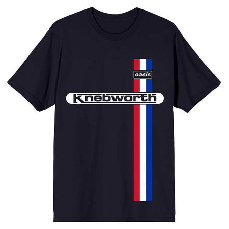 Oasis - Knebworth Vertical Stripe - Navy Blue t-shirt