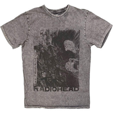 Radiohead - Scribble - Charcoal Grey Stone Wash  t-shirt