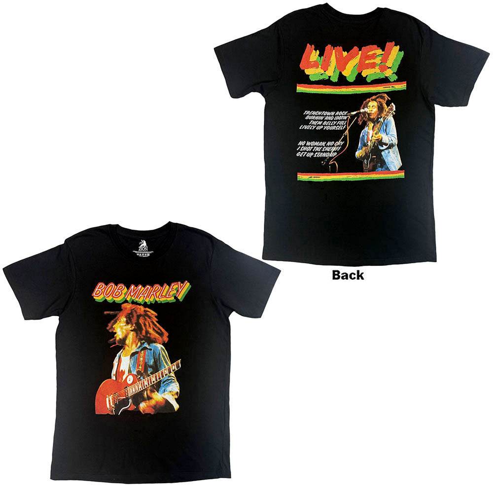 Bob Marley - Live Concert - Black  t-shirt