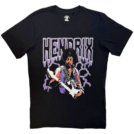Jimi Hendrix - Lightning - Black T-shirt