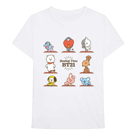 BTS - BT21 - Resting Time - White T-shirt