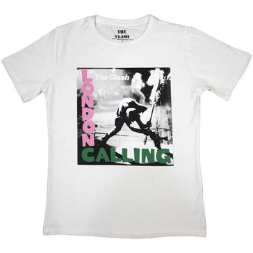 The Clash - London Calling - Ladies Junior White T-shirt