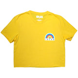 Idles - Rainbow - Ladies Yellow  Crop Top t-shirt