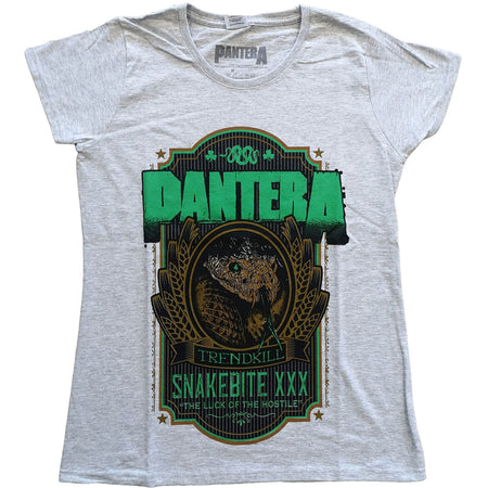 Pantera - Snakebite XXX Label - Ladies Junior Heather Grey T-shirt