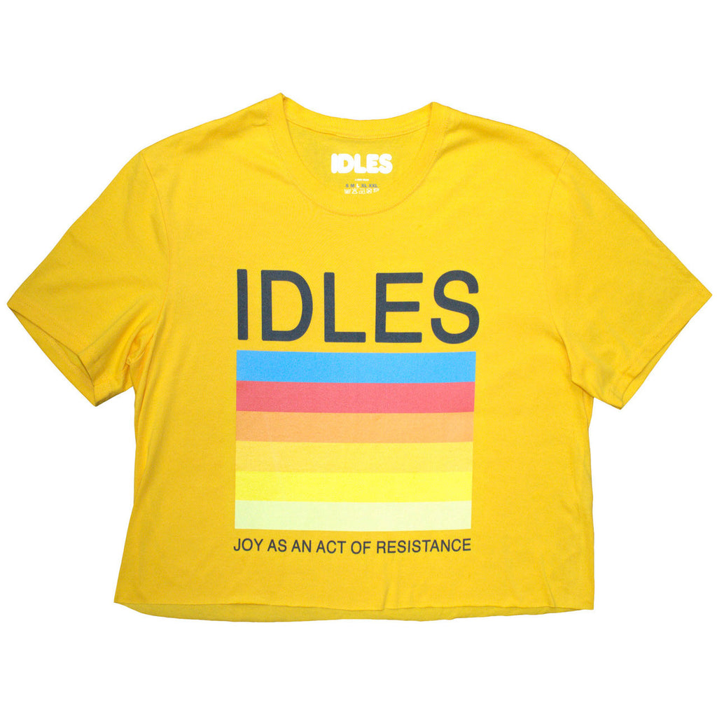 Idles - Resistance - Ladies Yellow  Crop Top t-shirt
