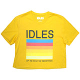 Idles - Resistance - Ladies Yellow  Crop Top t-shirt