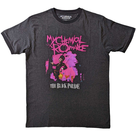 My Chemical Romance - MCR- March - Charcoal Grey Ringer t-shirt