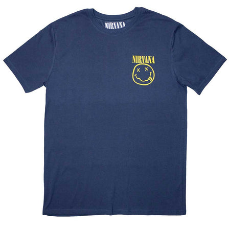 Nirvana - Mini Happy Face - Denim Blue T-shirt